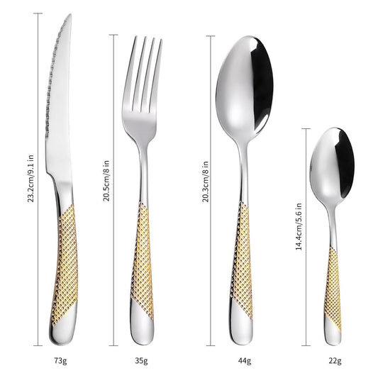 Set Tacâmuri din Inox 24 Piese cu Suport Organizator și Cutie Cadou - 2