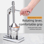 Storcător manual de citrice din inox, presă robustă pentru lămâi - 3