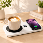 Suport de Cană cu Încălzire și Încărcător Wireless, Alb - 6