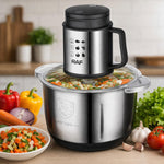 Tocător Electric 1000W cu Bol Inox 5L, 2 Viteze, Pentru Carne și Legume - 4