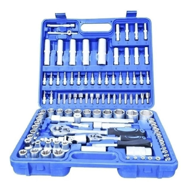 Trusă de Scule 108 Piese, Chei Tubulare Chrome Vanadiu - 1
