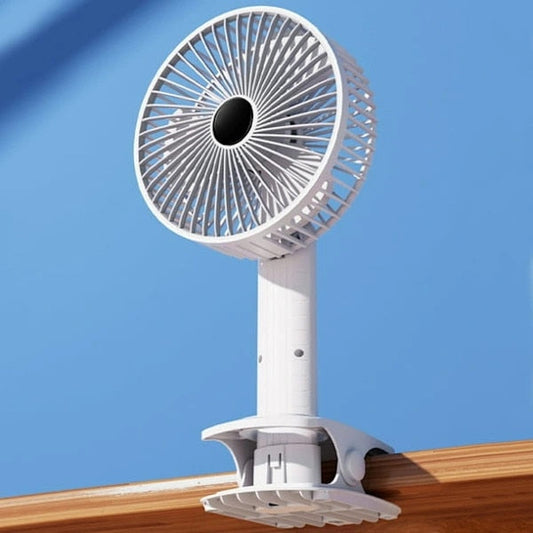 Ventilator cu clemă USB, 3 Viteze, Prindere Ușoară de Birou, Negru - 1