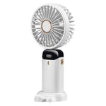 Ventilator Ultra Portabil 3 în 1, Ecran LCD, 5 Viteze, Alb - 2