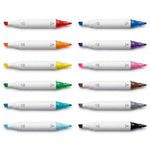 Set 12 markere cu doua capete