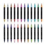 Set 24 carioci cu sclipici cu doua capete