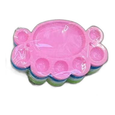 Paleta din plastic pentru amestecat culori — Cu 6 godeuri