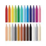 Set pasteluri uleioase pentru copii, bastonașe hexagonale mo — 24 culori