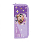 Penar textil pentru fetite, model Girl Flower — Mov