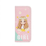 Penar textil pentru fetite, model Girl Flower — Roz pal