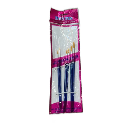 Set 5 pensule pentru pictura, maner albastru — 5 pensule