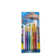 Set 6 pensule cu maner colorat, varfuri diferite