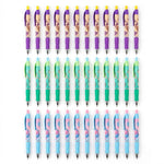 Set pixuri cu bila 0.7 mm, cerneala albastra, 3 modele ilust — 36 bucati