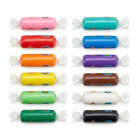 Plastilina usoara, 12 culori, batoane infoliate — 12 culori