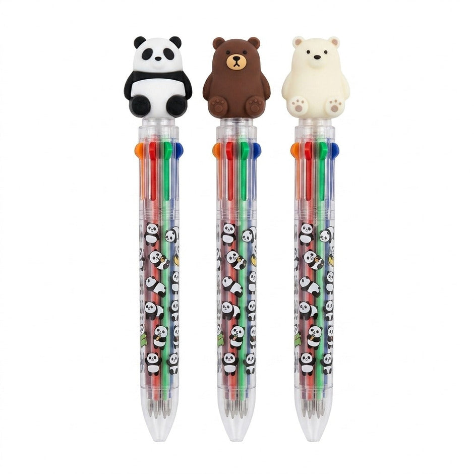 Set 3 pixuri cu ursulet: panda, urs maro si urs alb