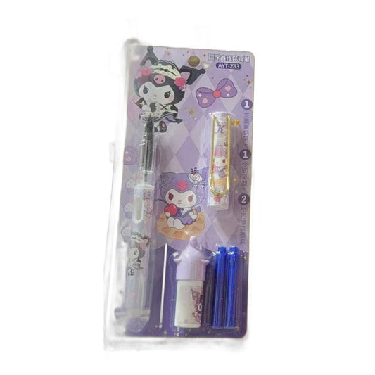 Set stilou AYT-233 cu radiera si 2 patroane care se sterg — Mov