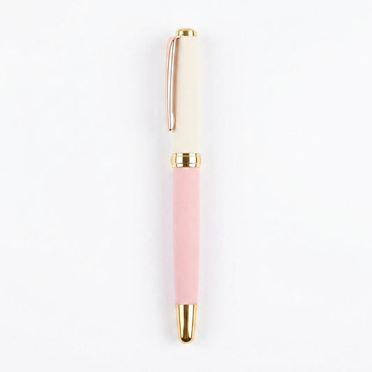 Stilou pastel — Alb cu roz