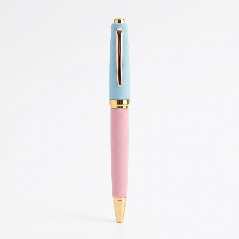 Stilou pastel — Bleu cu roz