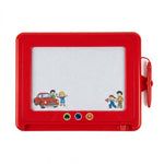 Tabla magnetica de desen pentru copii, cu creion si stampile — Rosu