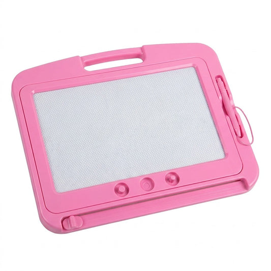 Tabla magnetica de desen pentru copii, cu creion si stampile — Roz