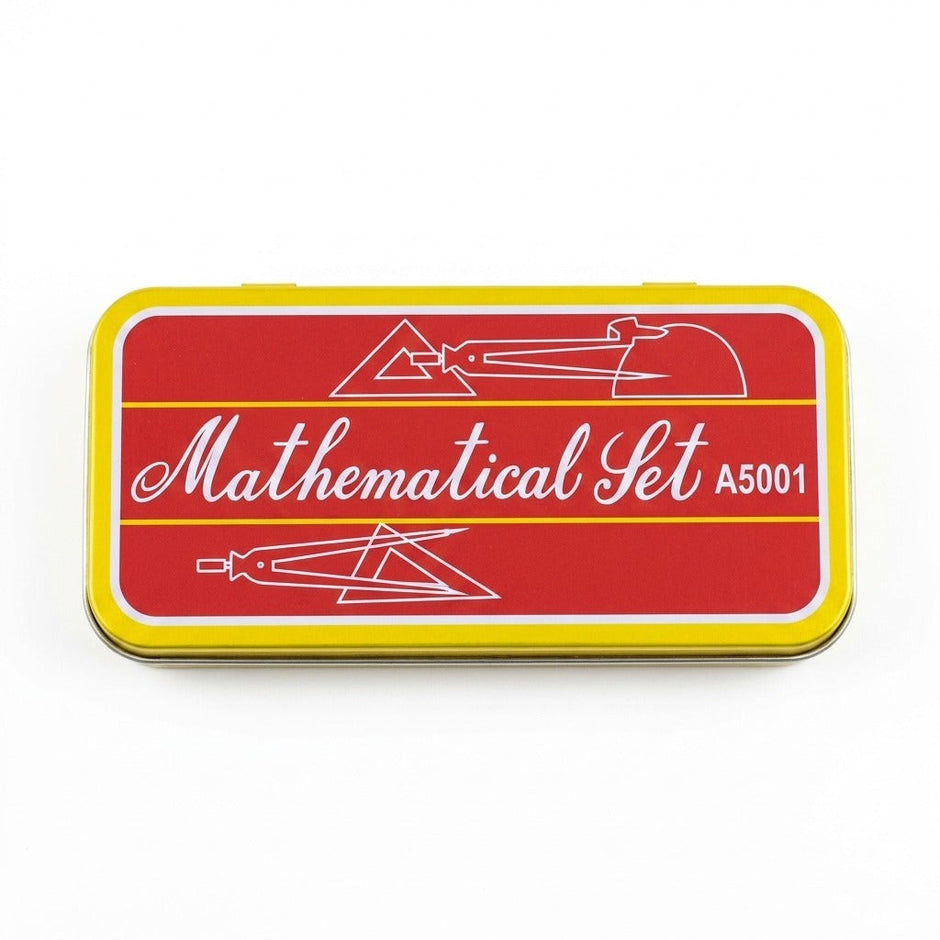 Trusa de geometrie in cutie metalica — 1 bucata